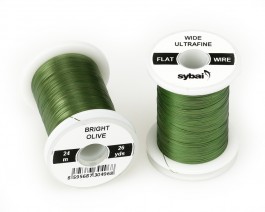Flat Colour Wire, Ultrafine, Wide, Bright Olive